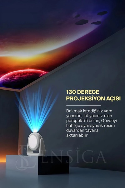 EN SİGA Bluetoothlu Android 4K Görüntülü Hoparlörlü Taşınabilir Sinema Projektörü