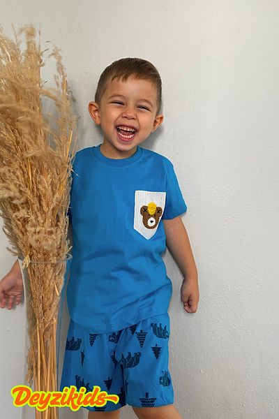 Deyzikids Printed T-Shirt Kids Girls and Boys Tracksuit Set Cute and Cool Casual T-Shirt and Bottom Top 2-5 Years