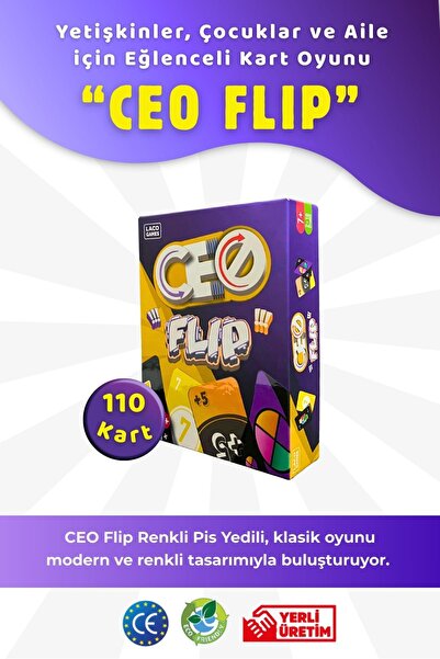 LAÇO KİDS Megsantr- Ceo Flip Fun Card Game for Adults, Children, and Family