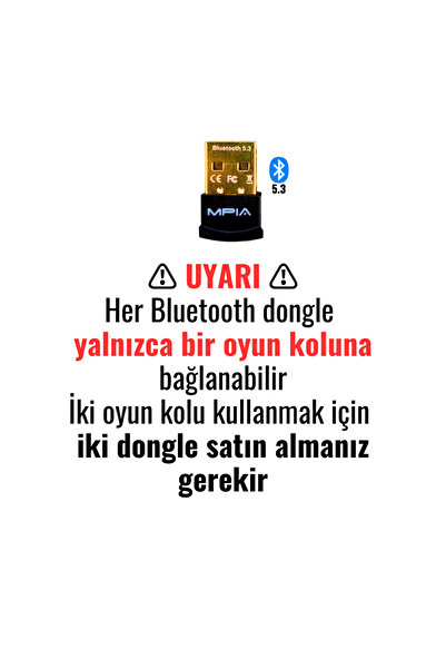 MPIA Bluetooth 5.3 Usb Dongle - Kablosuz Adaptör, Pc & Laptop Için Bluetooth Alıcı