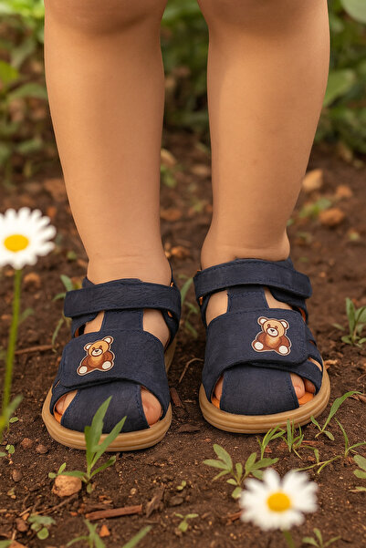 Torun Kids صنادل تقويم العظام من الجلد الطبيعي للفتيات الصغيرات والأولاد صناد...