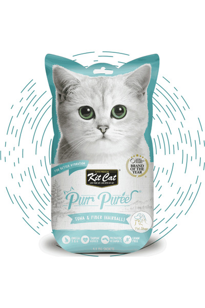 Kit Cat وجبات خفيفة للقطط من التونة والألياف لعلاج كرات الشعر - 60 جرام