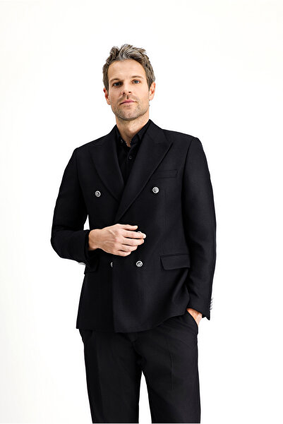 Kiğılı Slim Fit Slim Fit Patterned Double Breasted Jacket