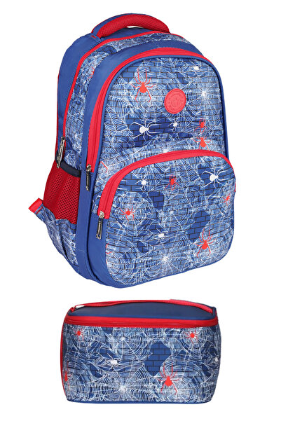Bliss Spiderman Patterned Boys' Primary School Bag Lunch Box Set of 2