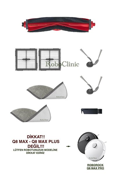 Roboclinic Roborock Q8 Max Pro (Model 2025!!) Perie de schimb compatibilă cu ...