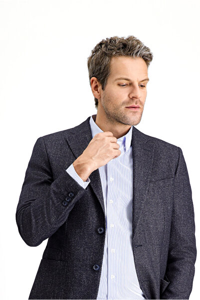 Kiğılı Slim Fit Slim Fit Patterned Woolen Jacket