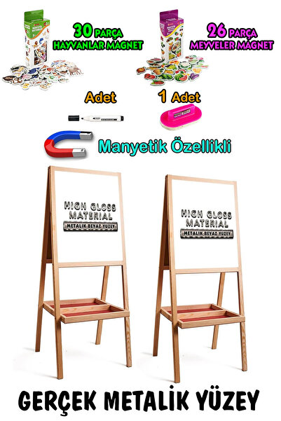 bgm oyuncak Gerçek Metal Yüzey Çift Tarafı Beyaz Manyetik Özellikli Yazı Taht...