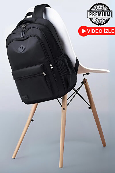 Woys Bags Σακίδιο πλάτης 3 θέσεων Unisex Μαύρο Χρώμα Laptop Σχολικό Μάθημα Κάμπινγκ Ταξίδι Ταξίδι Καθημερινής χρήσης