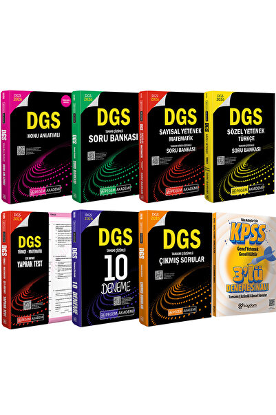 Pegem Akademi Yayıncılık 2026 DGS Kazandıran Set(Konu-Soru-Sözel Sayısal Yete...