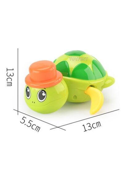TOYFEST Wind up Self Bathing Tub Pool Sea Floating Water Turtle Toy