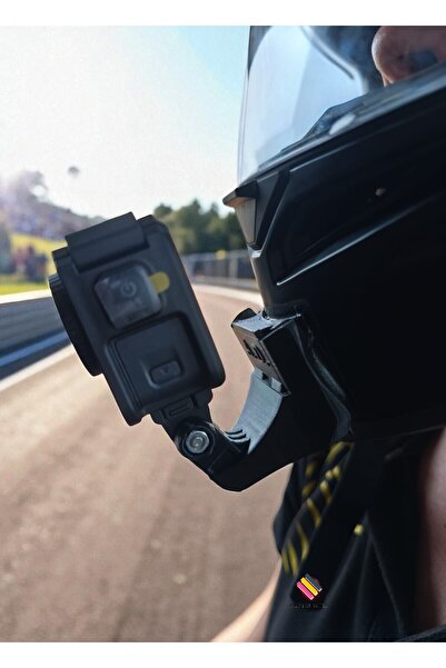 a life in games Suport pentru camera pentru cască de motocicletă AGV compatibil cu Action 4 și GoPro – Montare pe bară și laterală