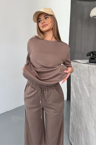 Balenbi Women's Modal Fabric Short Sleeve Tracksuit Set 1098