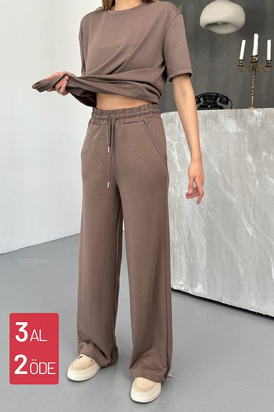 Balenbi Women's Modal Fabric Short Sleeve Tracksuit Set 1098
