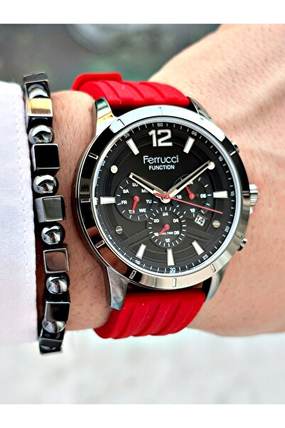 Ferrucci Function FCF03297FS Silikon Kordon Erkek Kol Saati