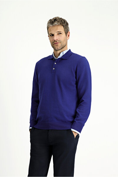 Kiğılı Polo Neck Regular Fit Cotton Cashmere Knitwear Sweater