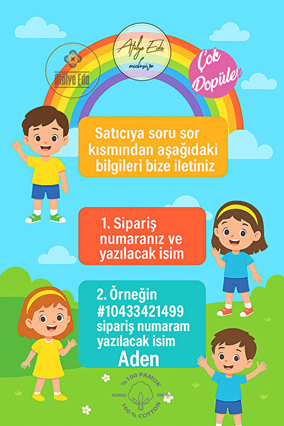 Atölye Eda Exclusive [ İstediğiniz İsmi Yazıyoruz ] Sevimli Tavşan Çocuk Bebek Uyku Arkadaşı Organik Pamuk