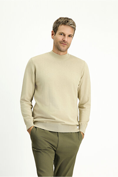 Kiğılı Half Turtleneck Regular Fit Cotton Cashmere Sweater