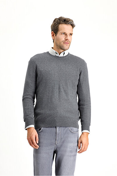 Kiğılı طاقم الرقبة العادية تناسب سترة تريكو القطن الكشمير