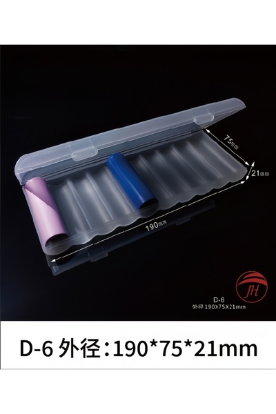 Choice D6 Waterproof Heavy-Duty 10 Slot Battery Case, Hard Plastic Organizer for AAA AA 18650 Batteries, Co