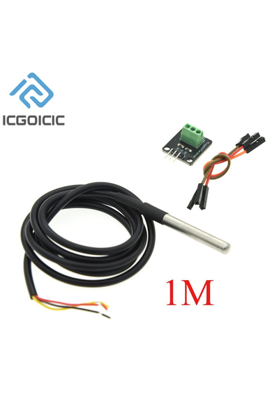 ICGOICIC مجموعة DS18B20 مكونة من قطعة واحدة من مستشعر درجة الحرارة الرقمي DS1...