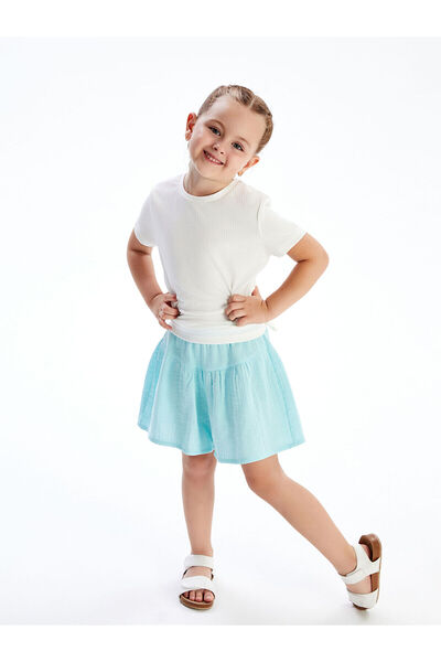 LC Waikiki New Season Basic Girls' Shorts with Elastic Waist - S5Dh08Z1