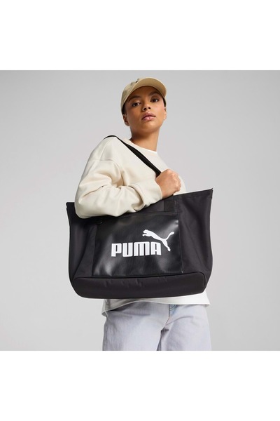 Puma Спортна чанта Campus Shopper 091294-01 Спортна чанта ЧЕРНА