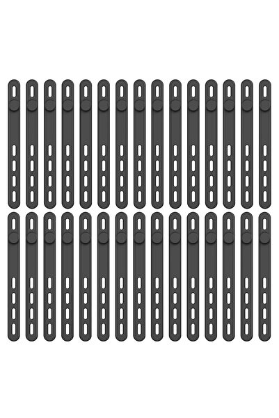Choice Black 30Pcs Silicone Cable Ties Adjustable Cable Straps Cord Organizer...