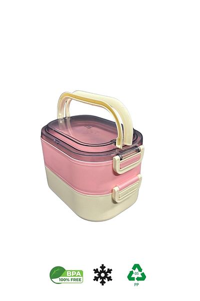 SUPERPUP Lunch Box Pink Lunch Box Food Storage Carrying Container