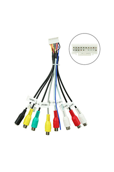 Choice RCA Cable-WIFI MEKEDE 20 Pin RCA Audio Video Cable WIFI/4G SIM AUX Microphone For Android Car Radio