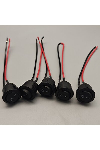 Choice 5 قطع 2/5/10 قطع مفتاح هزاز دائري صغير، 20 مم فتح/إيقاف مصدر طاقة 12 ف...