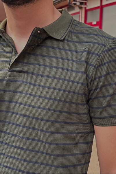 inpool Ανδρικό μπλουζάκι με γιακά πόλο με ρίγες