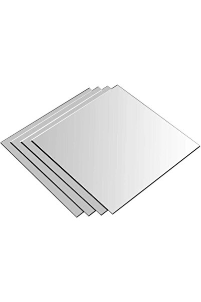 hediyesepetin Dekoratif Pleksi Ayna (kendinden Yapışkanlı) 20x20 4 Adet