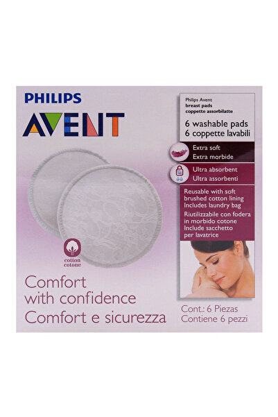 Philips SCF155/06 Washable Breast Pads - Pack of 6