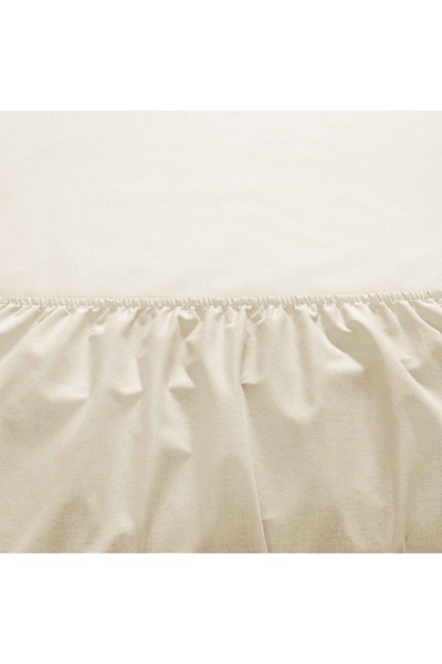Taç Ranforce Elastic Single Sheet Set Ecru