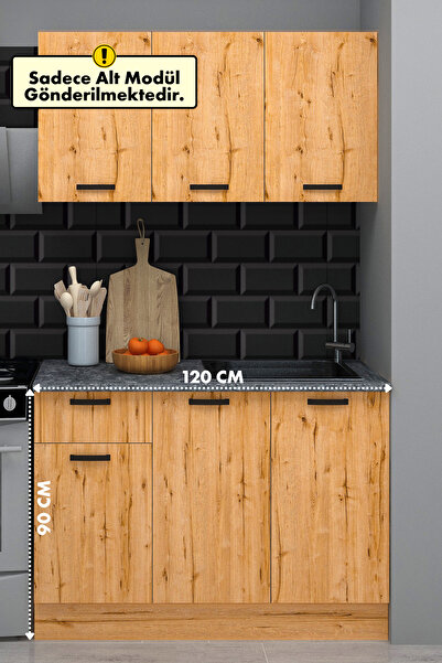 Fly Mobilya 120 CM DETROİT MİNİ MUTFAK ALT MODÜL, 120 CM MODERN HAZIR MUTFAK ...
