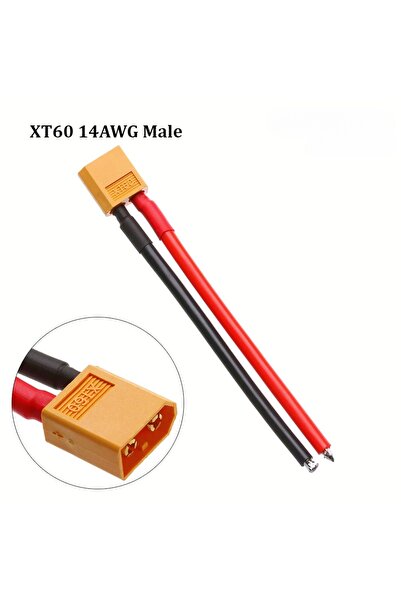 Choice 5PCS 10cm 3.94inch 14AWG Male XT60 Male Female Connector Plug with Sil...