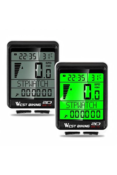 Generic Bicycle Odometer, Waterproof Wireless 5-Inch Bicycle Riding Stopwatch, Speedometer 2.1 Inches