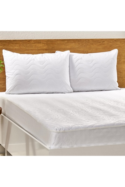 Taç مرتبة سرير مفردة ناعمة باللون الأبيض