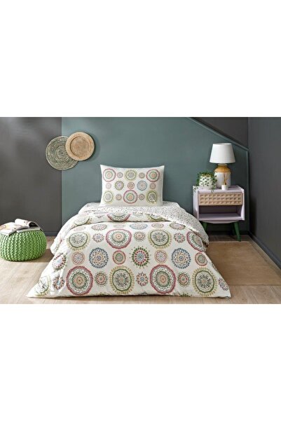 Taç Romana Ranforce Tek Kişilik Nevresim Takımı Bej