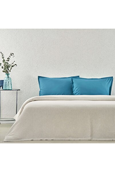 Taç Plain Viskoz Çift Kişilik Çok Amaçlı Set Petrol