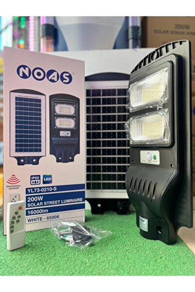 Noas 200W Solar(GÜNEŞ ENERJİLİ) KUMANDALI Sokak Armatürü
