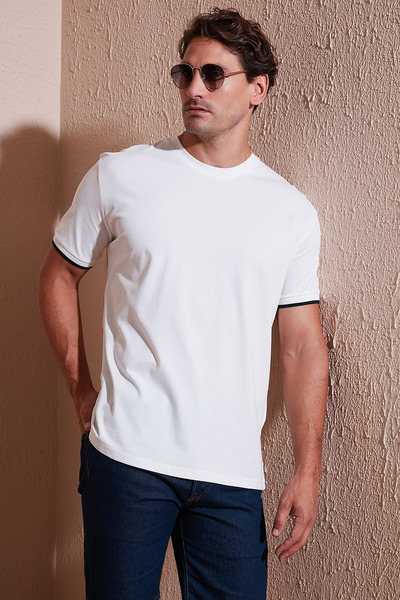 Buratti Ανδρικό μπλουζάκι από Stretch Cotton Regular Fit Crew Neck T SHIRT 5902981