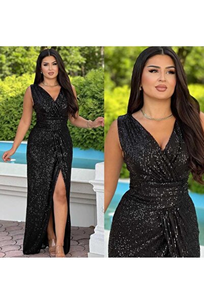 CİXAPLE Fusta fără mâneci Rochie de seară cu paiete