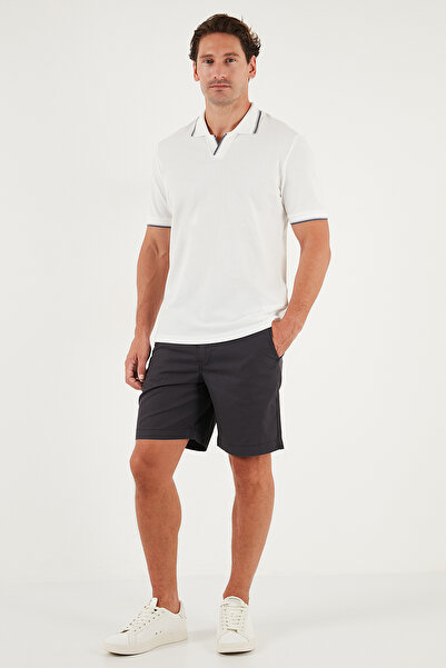 Buratti Cotton Regular Fit Stripe Detailed Polo Neck t Shirt Men's Polo Neck t Shirt 5902964