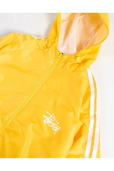 Stussy Street Style Yellow Men's Jacket Raincoat Pg1073Sr