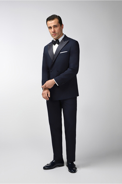 Kiğılı Regular Fit Pointed Collar Double Breasted Tuxedo & Groom Suit