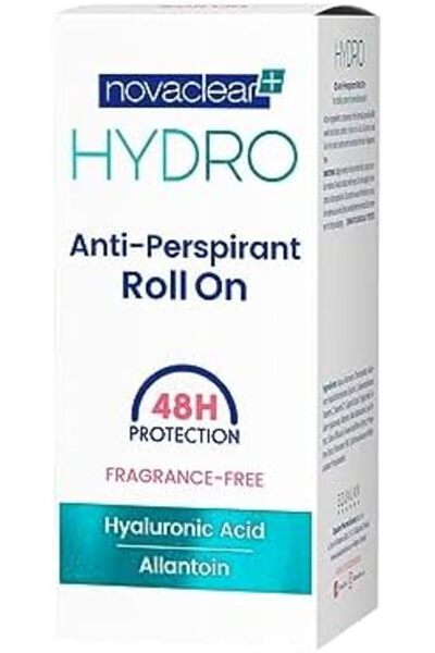Novaclear Hydro Anti-Perspirant Roll-On - Fragrance-Free 48H Odour & Sweat Protection - 50 ml