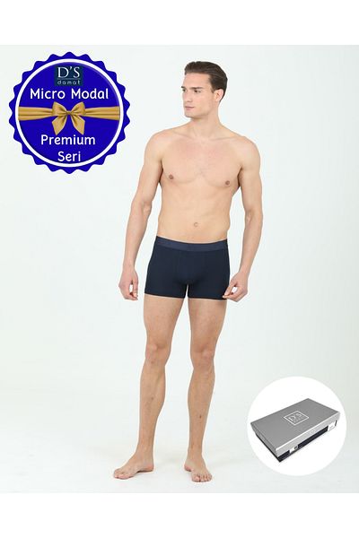 D'S Damat Ds Damat 2-Piece Boxer Set Micro Modal Fabric Premium Series Luxury Boxed Black/White
