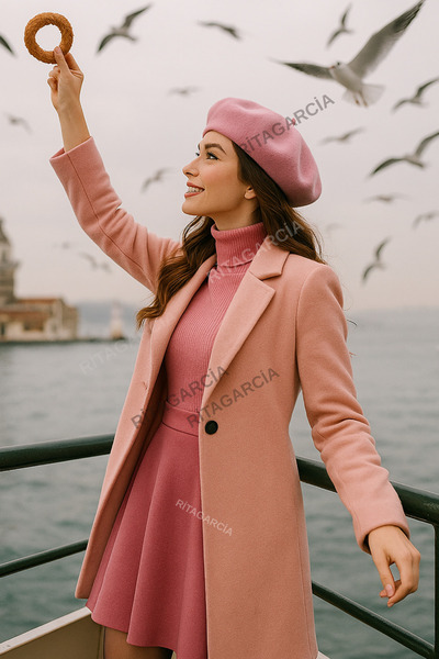 Ritagarcia Γαλλικό τσόχινο ροζ μπερέ ζωγραφικής