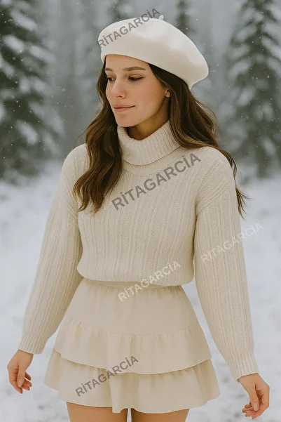 Ritagarcia French Felt Ecru Painter Beret